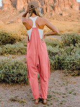 Double Take Full Size Sleeveless V-Neck Pocketed Jumpsuit OutfitFlow